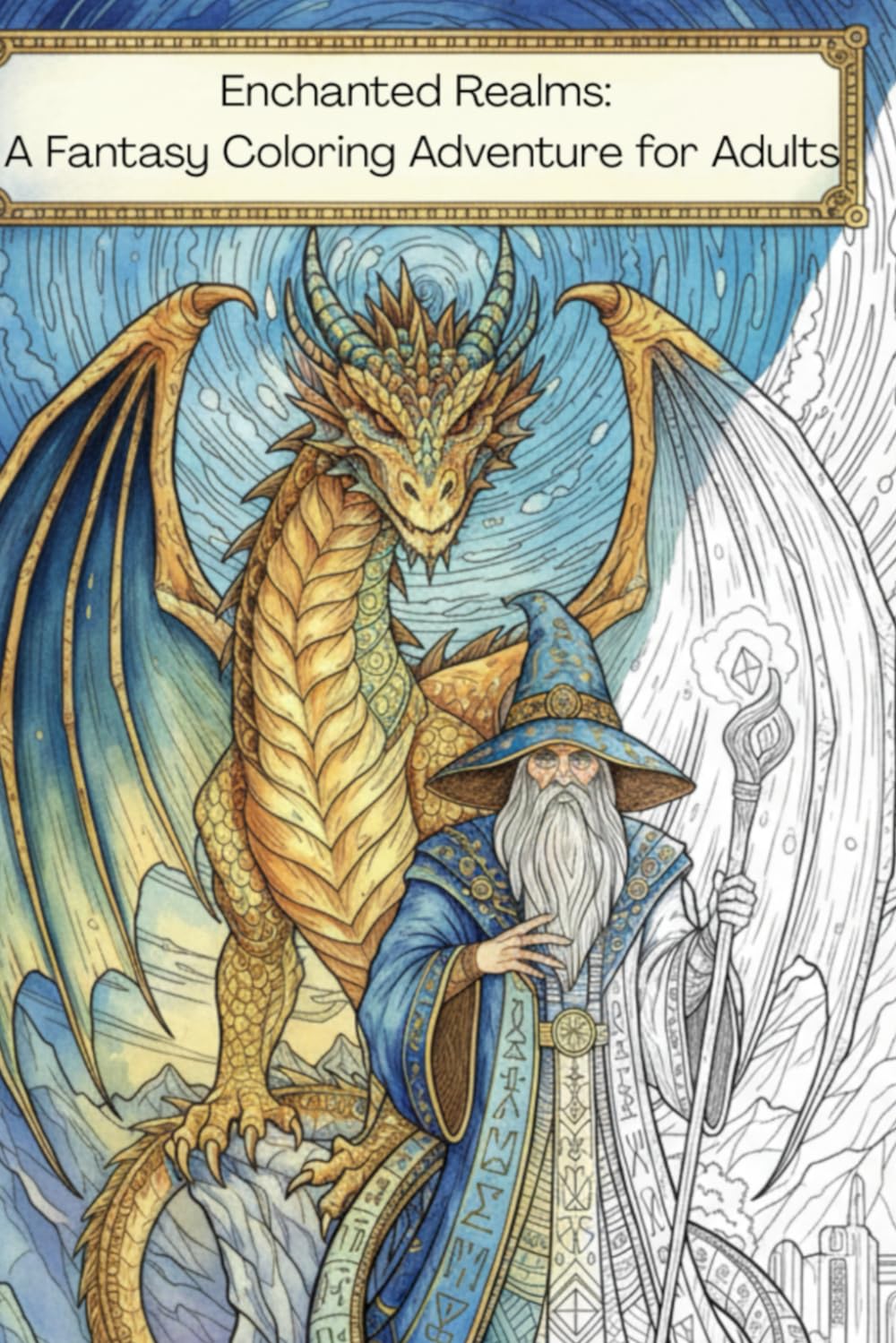 Fantasy Adult Coloring Book: Magical Realms & Mystical Creatures | Intricate Designs for Relaxation: An Enchanting Journey Through Fairy Forests, ... Relieving Art Therapy for Adults and Teens