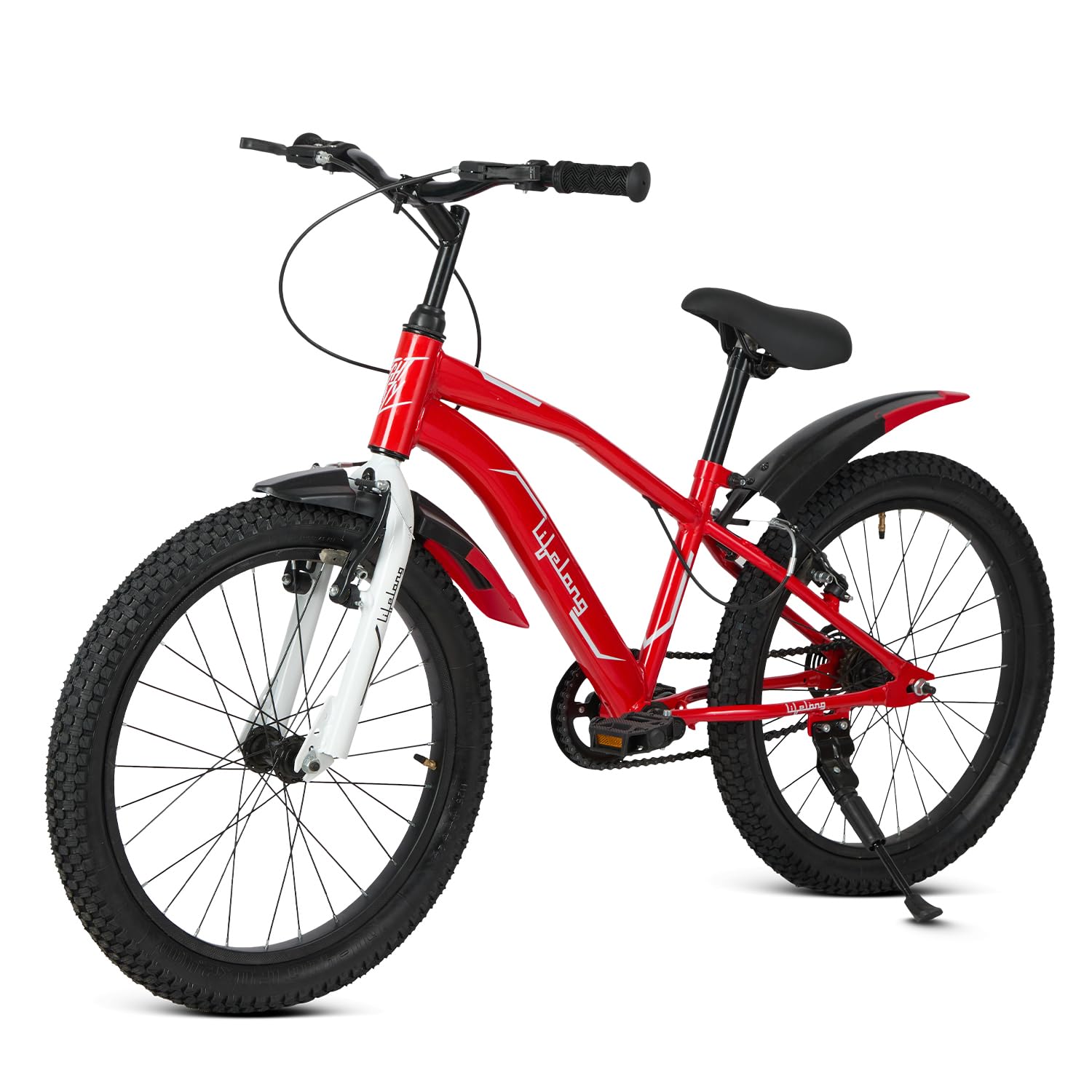 Lifelong 20T Cycle for Kids 5 to 8 Years- with V Brake & Rigid Fork- Bike for Boys and Girls - 85% Pre-Assembled, Suitable for Children 3 Feet 10 Inch+ Height - Unisex Cycle (LLBC2006,Wine Red)-image-1