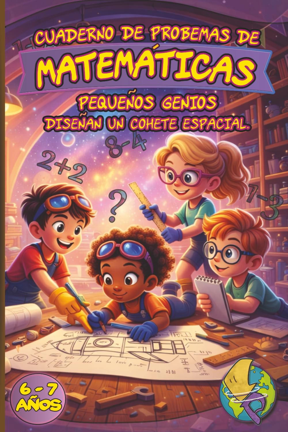 Cuaderno de problemas de matemáticas para niños de 6 a 7 años: Ejercicios de razonamiento lógico, cálculo y operaciones 1º de Primaria · Iniciación a ... Primaria · Sumas y restas para 6–7 años