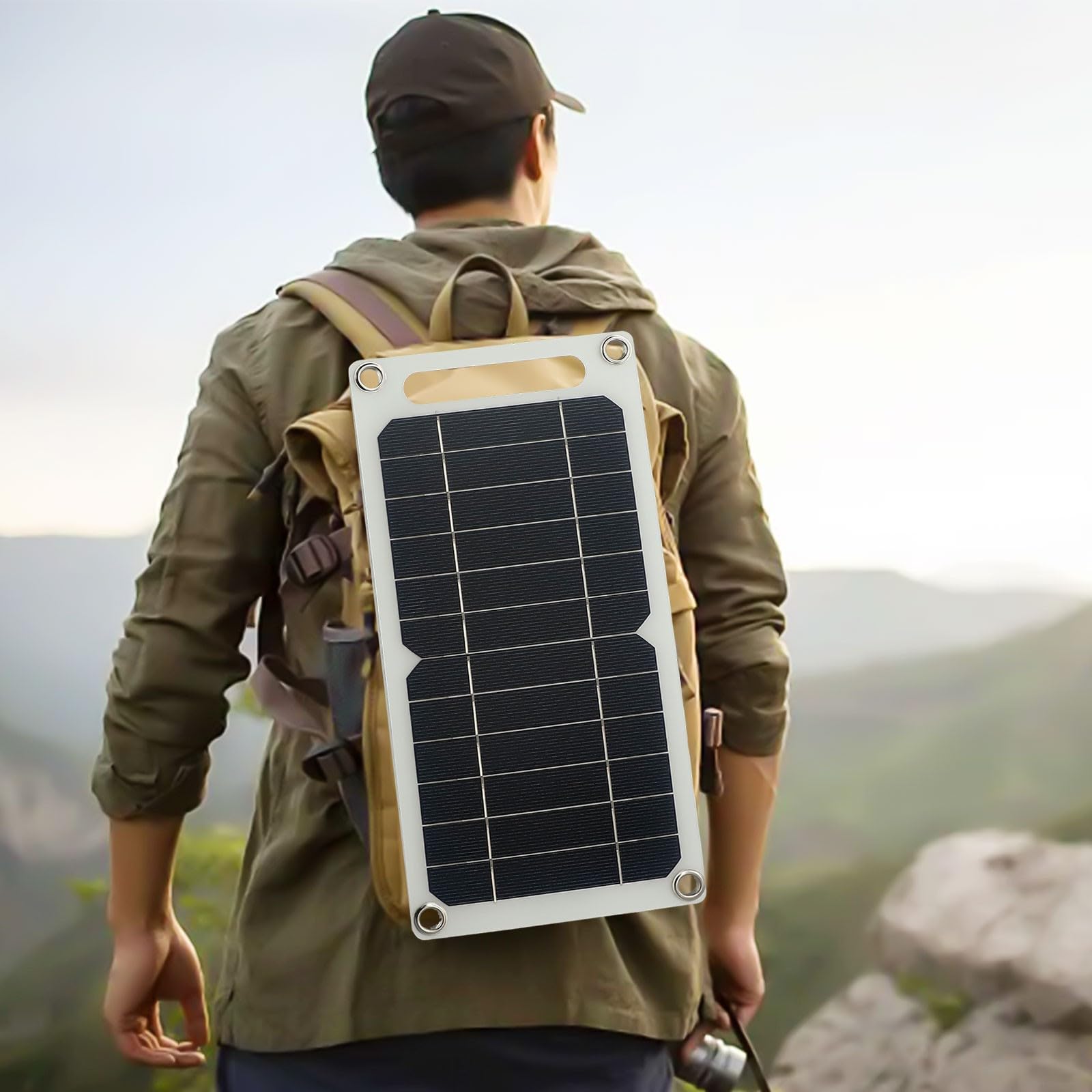 Panneau Solaire Flexible 10 W 5 V - 300x145 Mm, Portable, USB, Pour Charge Téléphone, Camping - 9