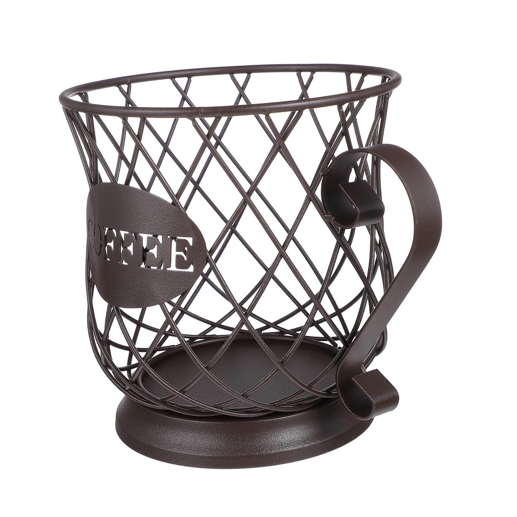 Accessoire pratique et décoratif café panier métal marron