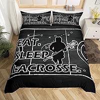 Vista 17 de Feelyou Eat Sleep - Juego de ropa de cama de baloncesto para niñas y niños, funda de edredón de baloncesto, funda de edredón para jugadores, funda