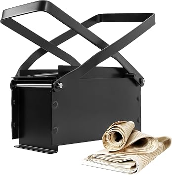 Briquette Maker, Manual Newspaper Clumping Press Machine, Eco-Recycle Paper Log Maker, Fire Brick Press with Cross-Lever, for Offices & Homes to Dispose of Waste Paper