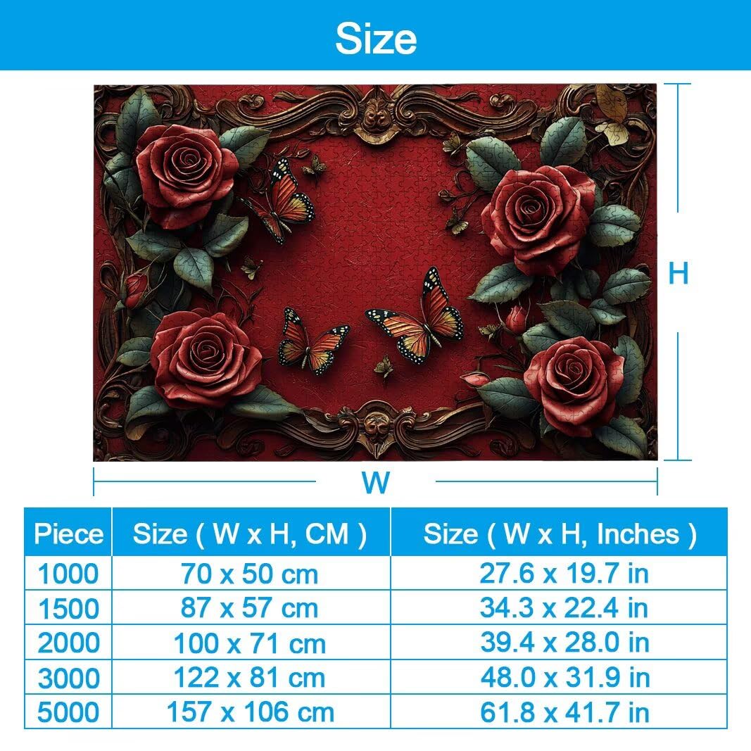 Puzzle 3000 Pièces Adultes, Puzzle 3000 Pieces Rose, Cadeau Femme -3010