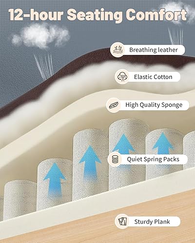 Miniatura 6 de Sillas ejecutivas de 800 libras con brazos abatibles 5D, silla de oficina resistente con soporte lumbar ajustable, silla de oficina para personas