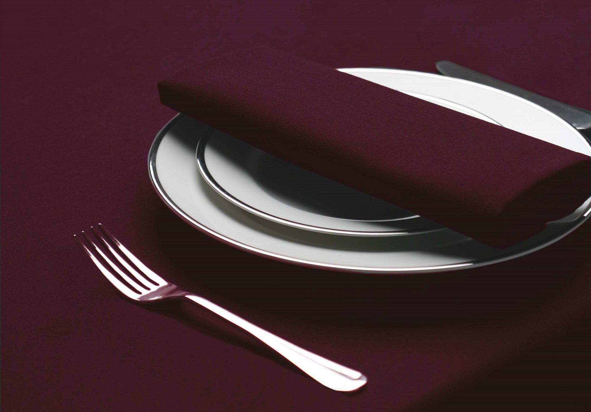 Belledorm Maroon Amalfi Tablelinen - Large Rectangular Tablecoth - Hotel Suite (, 178Cm X 275Cm)