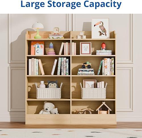 Miniatura 7 de Cozy Castle Organizador de almacenamiento de juguetes, estantería para niños de 5 niveles, estantería de 10 cubos para niños pequeños, armario de