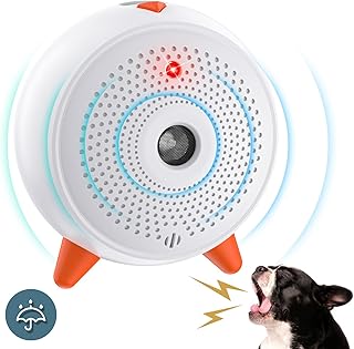 Antiladridos, Ultrasonidos Ahuyentador de Perros Dispositivo, Automático Antiladridos para Perros, Recargable e Impermeable, Rango de Control de 33 Pies, para Perros Grandes/Pequeño