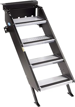 Step Above-GEN2, 4 Step Entry Step, Manual, 8IN Rise, FITS Inner Door Flange Width of 2