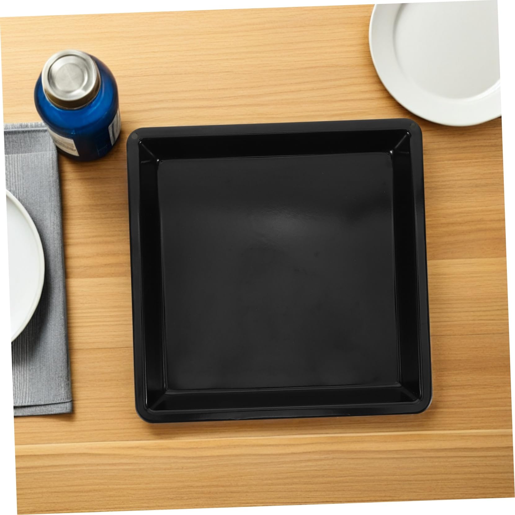 Gatuida Backblech mit Großer Kapazität aus Kohlenstoffstahl Schwarzes Robuste Tiefe Backform mit Antihaftbeschichtung für Backofen für Gastronomie und Catering