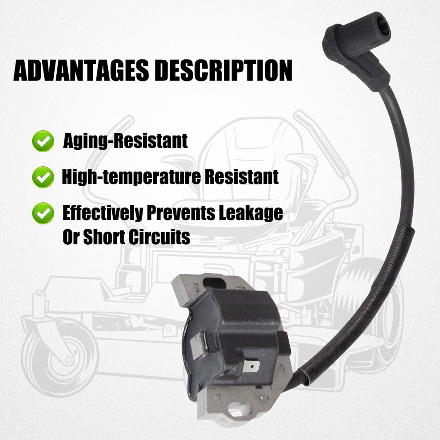 21171-7047 Ignition Coil Compatible with Kawasaki FR730V FX730V FX691V FR691V FR651V FX801V FX850V FX751V FX651V FS541V FS481V FS600V FX921V Engines Replaces 21171-0711 Pack of 2