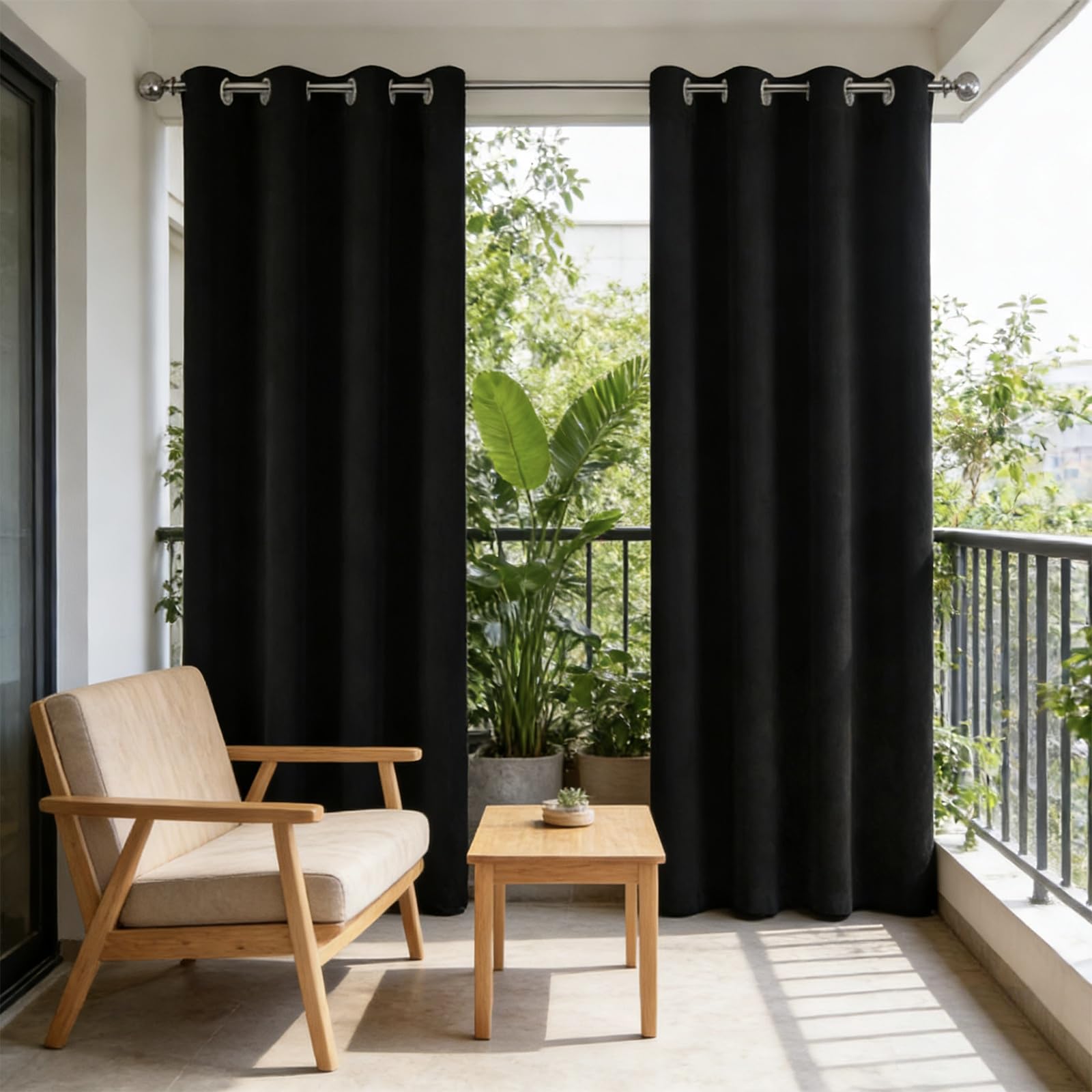Rideau occultant anti froid isolant thermique noir 90 x 115 cm