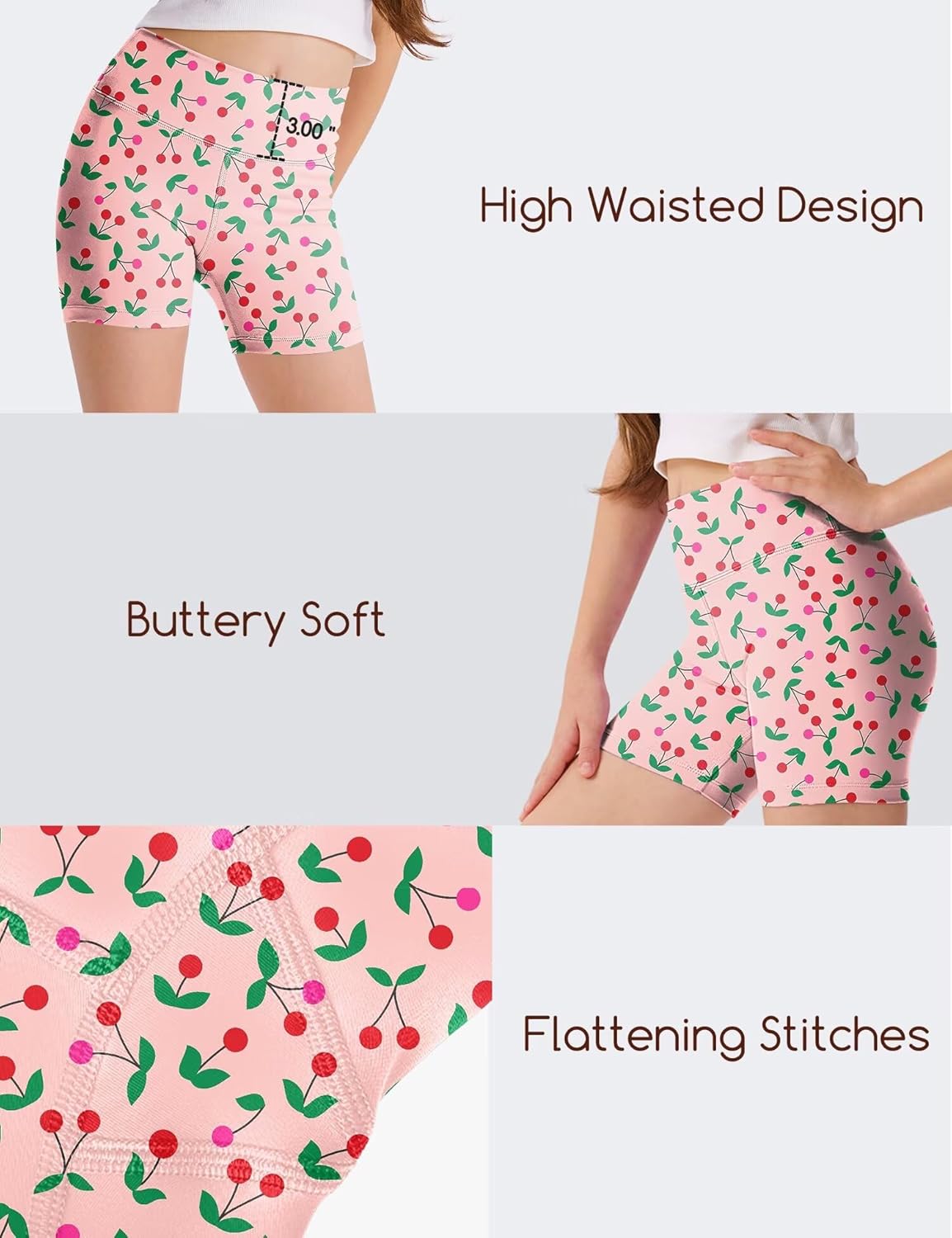 3 Pack Girls 4'' High Waisted Black Biker Shorts, Athletic Running Yoga Shorts for Kids Teen - Image 4