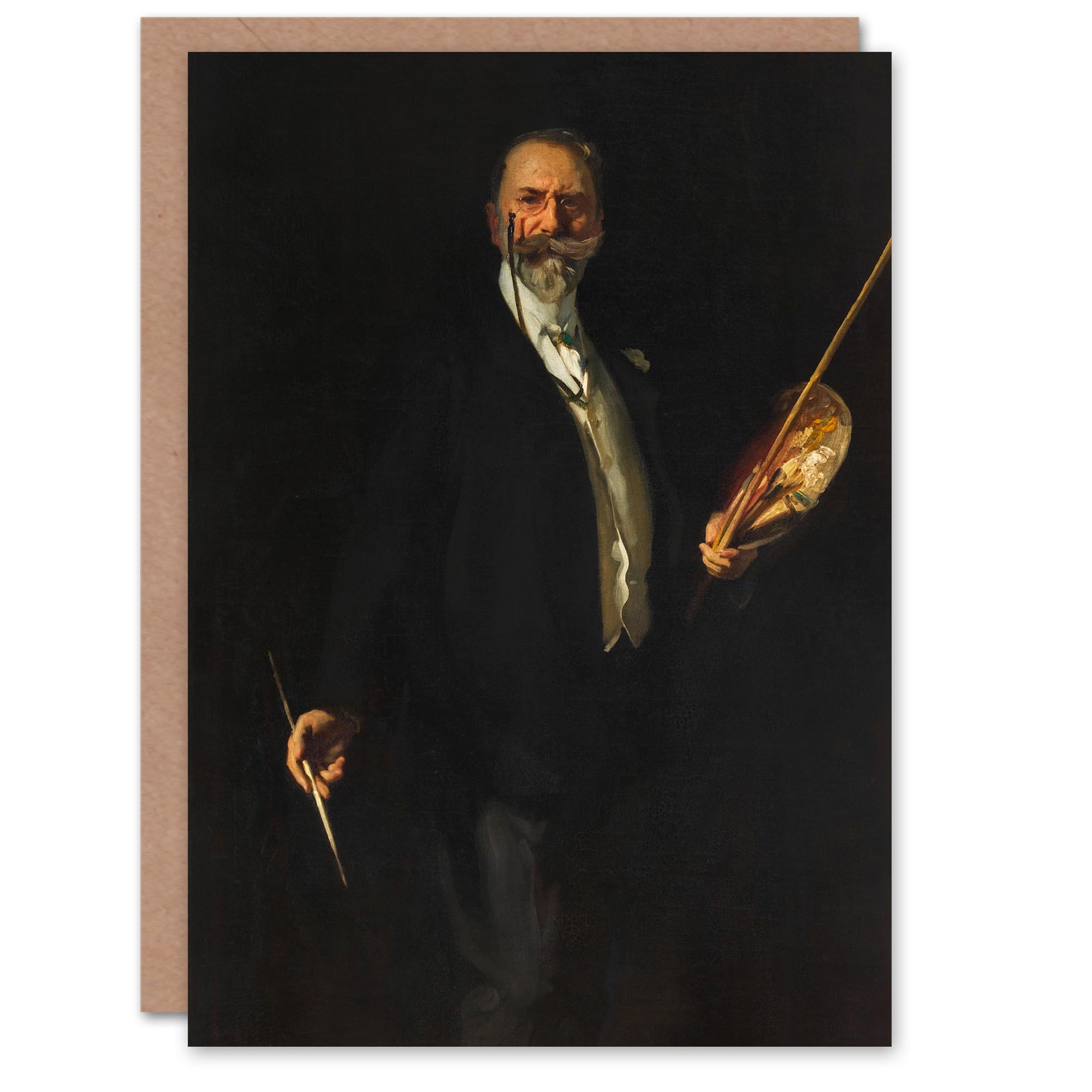 Artery8 John S Sargent Art Card Artist William Merritt Chase Portrait