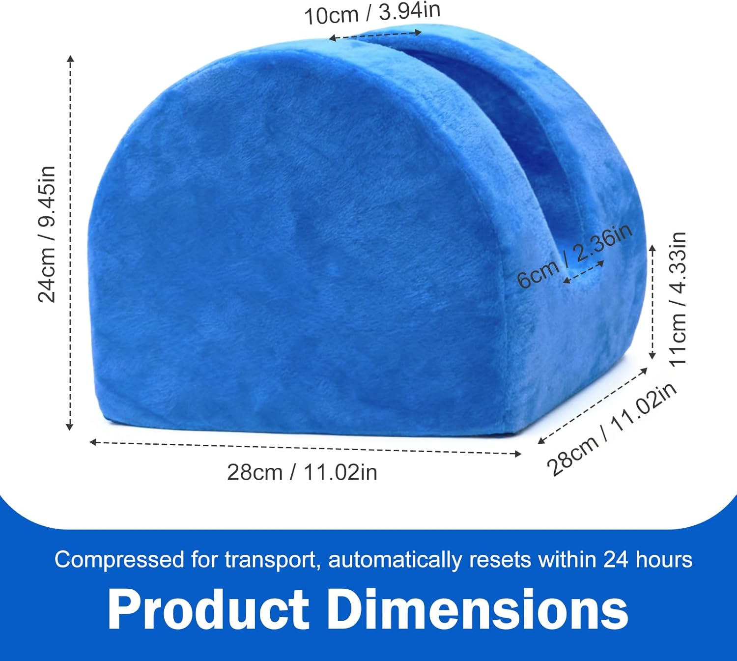 Knee Replacement Pillow for Surgery Recovery, Post Op Leg Elevation and Abductor Cushion with Memory Foam, Reduces Pain, Maintains Alignment for Sleeping
