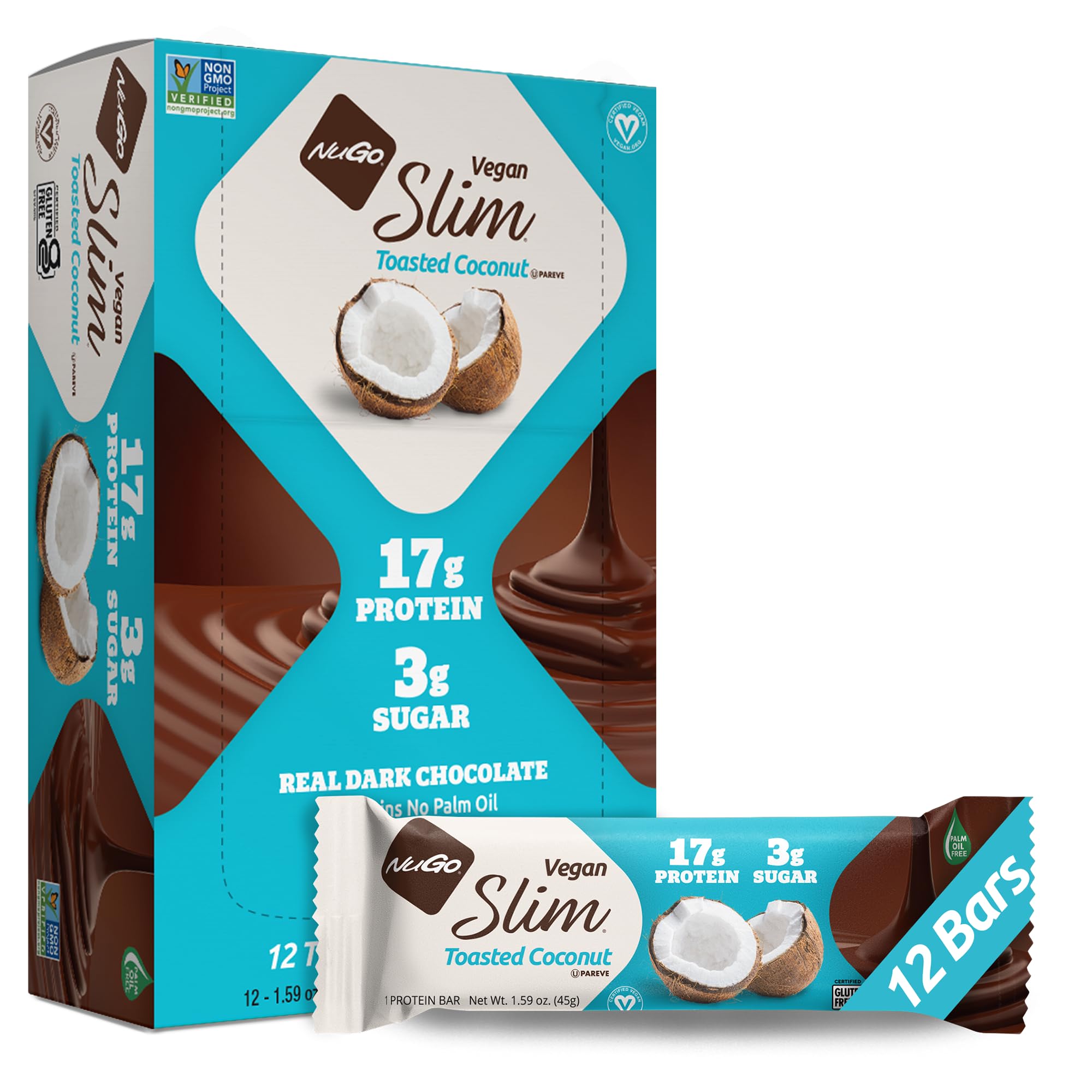 Nutrition - Slim Bars Box Toasted Coconut - 12 Bars