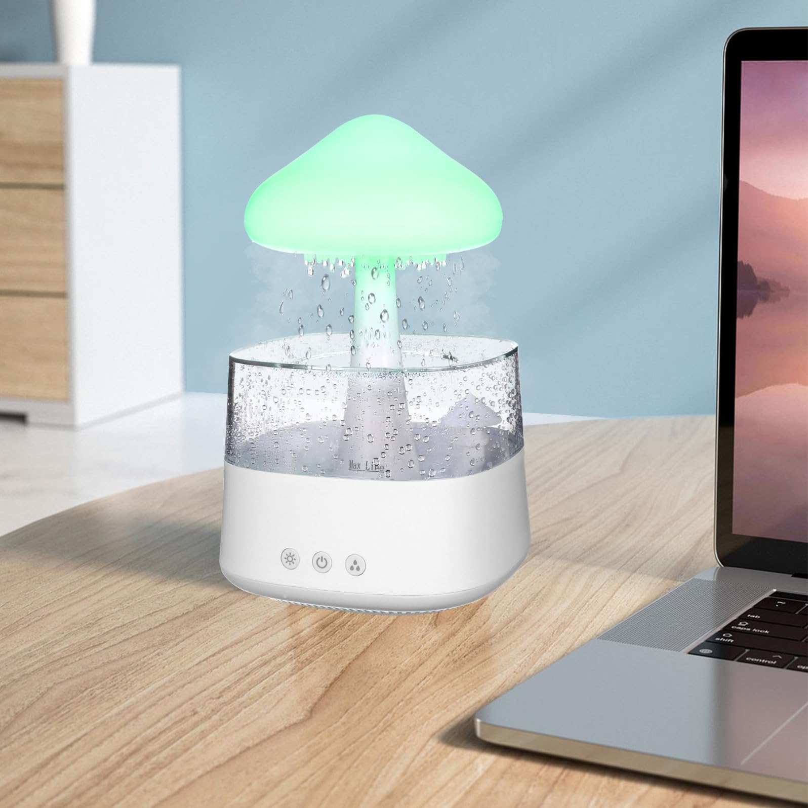 Humidificador de Aire Difusor de Aceites Esenciales 450ml Blanco