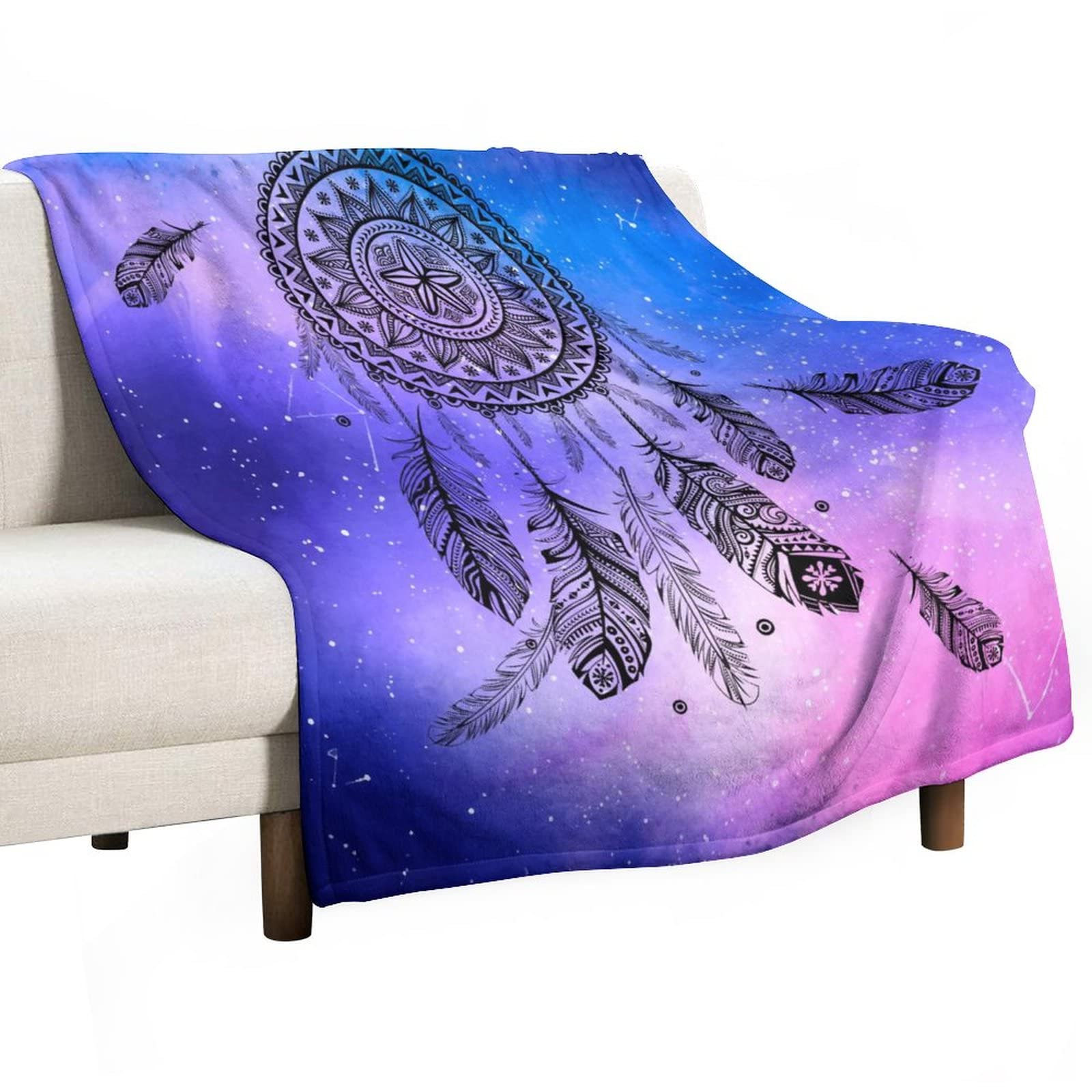 Couverture polaire chaude motif attrape-rêves idée cadeau lit