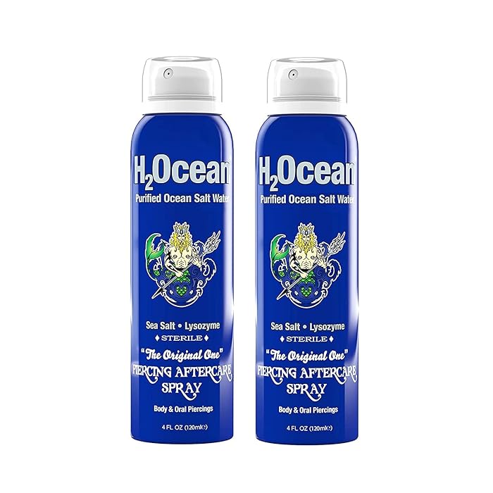 Buy H2Ocean Piercing Aftercare Spray 4oz Bundle, Sea Salt Keloid & Bump