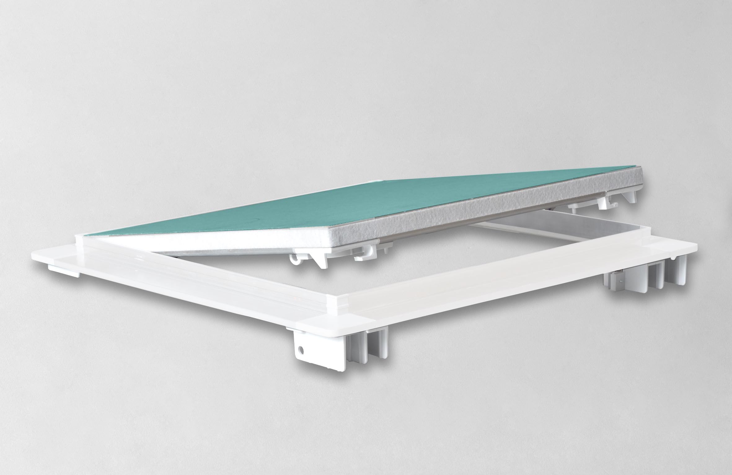 NAMCP04083BDW BOTOLA D'ISPEZIONE DOR IKA LASTRA 13 mm - 1 PZ - 40 x 80 cm TELAIO ALLUMINIO NATURALE VERNICIATO BIANCO - GUARNIZIONE E SPORTELLO in CARTONGESSO