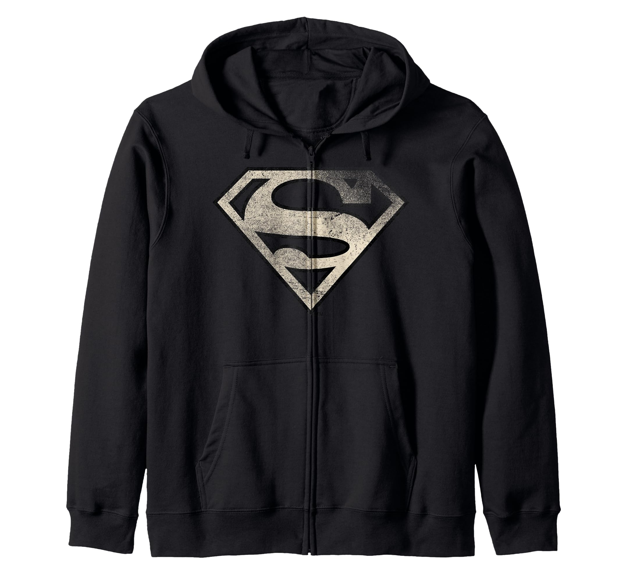 Superman Cream Logo Zip Hoodie