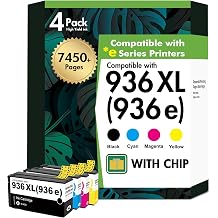 Toner H-Party 936 936XL 9125e Ink Cartridges Combo Pack Replacement for HP 936e Ink 936XL Black and 936 Color Combo Pack for HP OfficeJet Pro 9120e 9730e 9130 9135e 9122e 9128e 9110b 9120b Printer