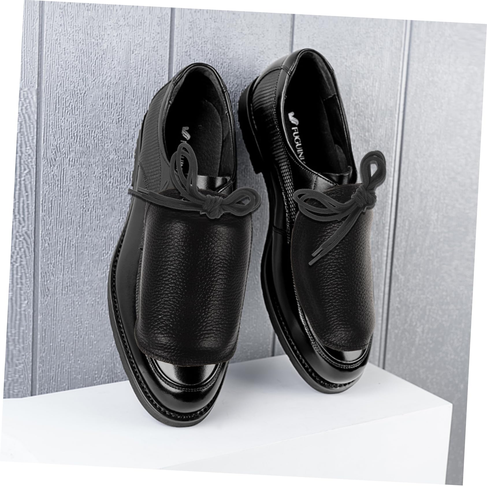 BUTIFULSIC 1 Pair Shoes Protector Toe Attachment for Safety Boots Wear-resistant Shoes Cover Reusable Shoes Covers Safety Shoes Supplies Shoes Toe Protective Cover Black Two Layers of Cowhide