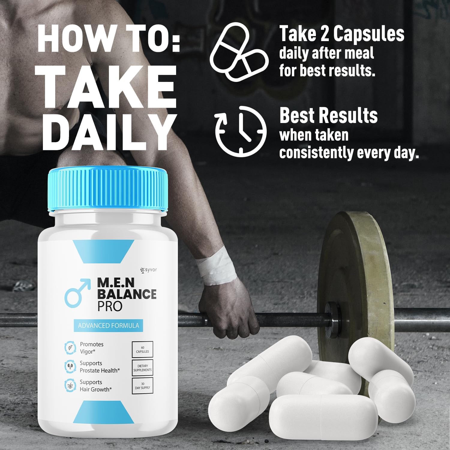 (3 Pack) Men Balance Pro Capsules, Official M.E.N. Balance Pro Pills with All Natural Ingredients, Advanced Health Support Supplement with Maximum Strength Active Lifestyle Vitamins (180 Capsules) - Image 5