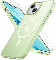 Vista 105 de Miracase - Funda magnética para iPhone 13 de 6.1 pulgadas (compatible con MagSafe) (con 2 protectores de pantalla), protección de grado militar