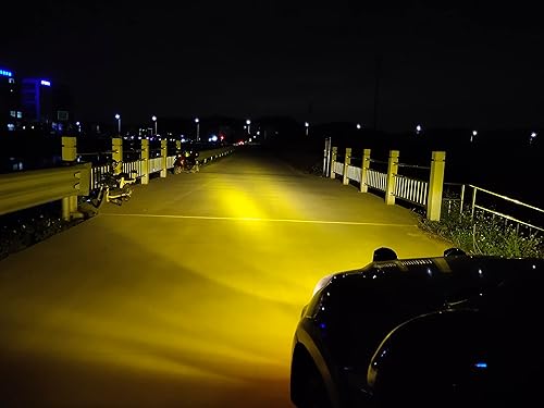 Miniatura 3 de Barra de luz LED de 7 pulgadas, barra de luz redonda, luz antiniebla blancaámbar, haz intermitente para conducción intermitente todoterreno para Utv