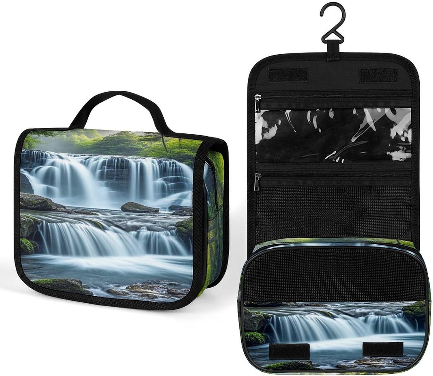 Waterfall Flowing Down Wash Bag Portable Makeup Pouch
