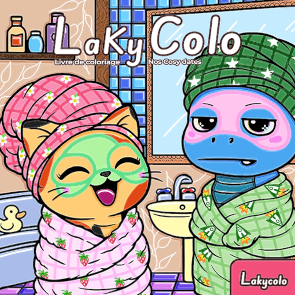 LakyColo - Nos cosy dates - Livre de coloriage - Cosy colo: Livre de coloriage pour adultes et adolescents pour soulager le stress
