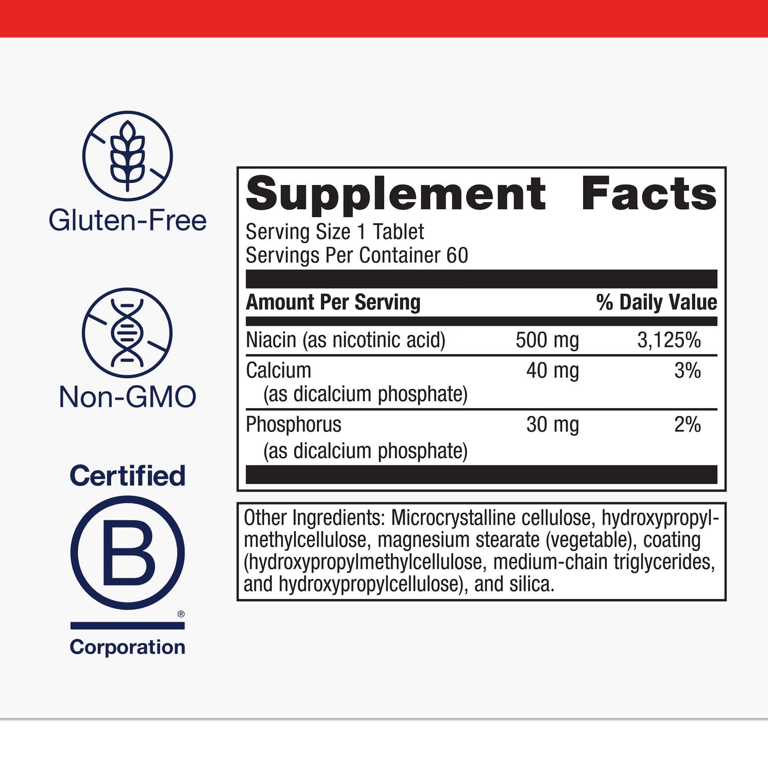 Metagenics Niatain Niacin 500 mg Extended Release, Reduced Flushing, 60 Ct — Amazon image 4
