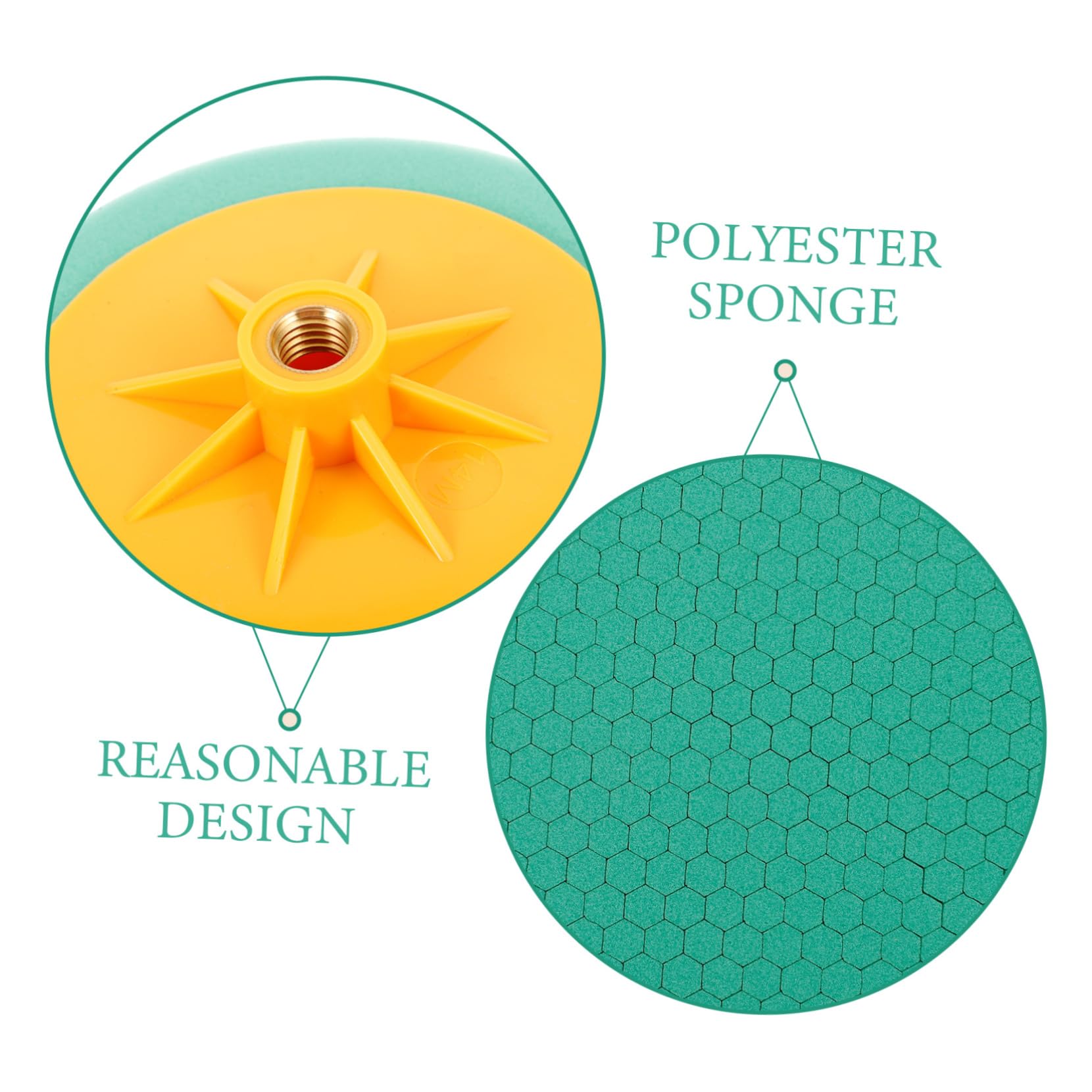 PACKOVE 5pièces Brosse De Polissage Avec Éponge De Polissage Réutilisable Pour Voiture Accessoire De Perceuse Pour Brillant Miroir Finition Impeccable