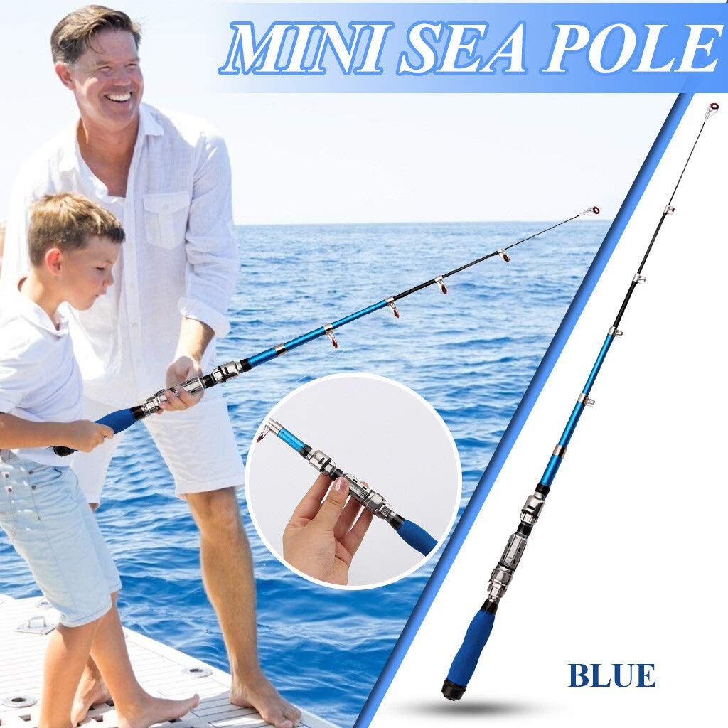 Mini Super Light Duro de Fibra Carbono la Mano caña Pescar telescópica Corriente Barra Giro Polo Sea Pequeño