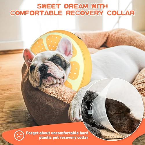 Miniatura 8 de Sivomens Collar inflable de cono para perro, alternativa después de la cirugía, cómodo y lavable para lamer heridas, collar electrónico de