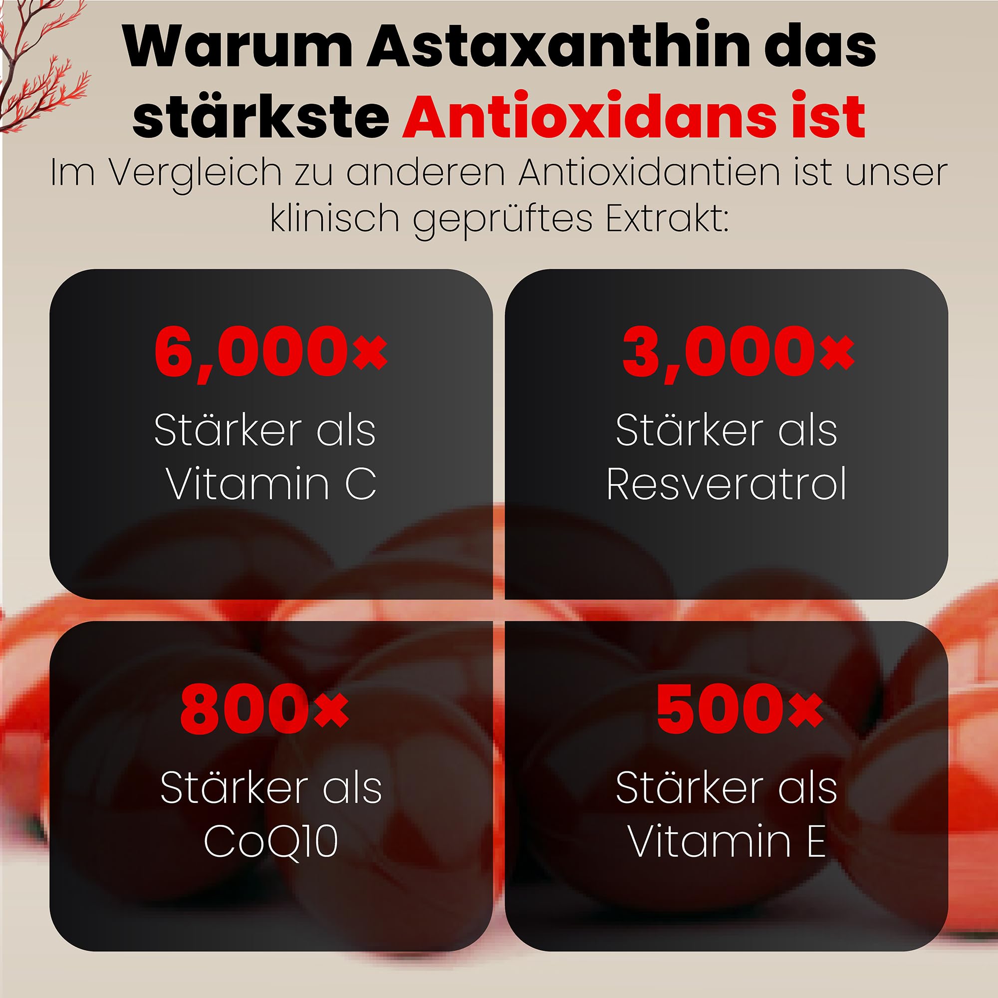 H4H Bio Super Astaxanthin – Hochdosiert mit 4x besserer Aufnahme | Mit Bio-Olivenöl aus Griechenland – Vegan, laborgeprüft & ohne Zusatzstoffe