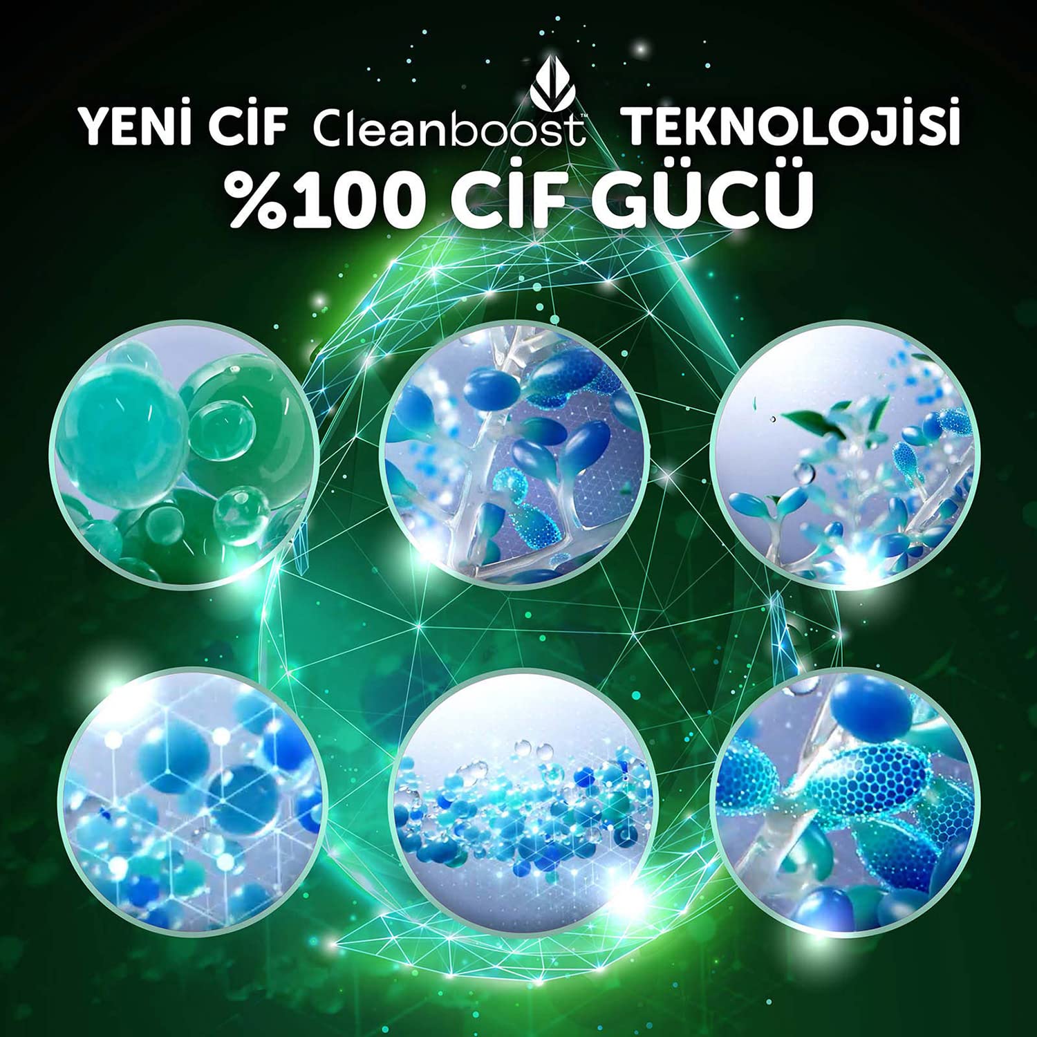 Cif Jel Yüzey Temizleyici Cleanboost Tüm Yüzeyler için Leke Çıkarıcı Çamaşır Sulu Bahar Ferahlığı 750 ml