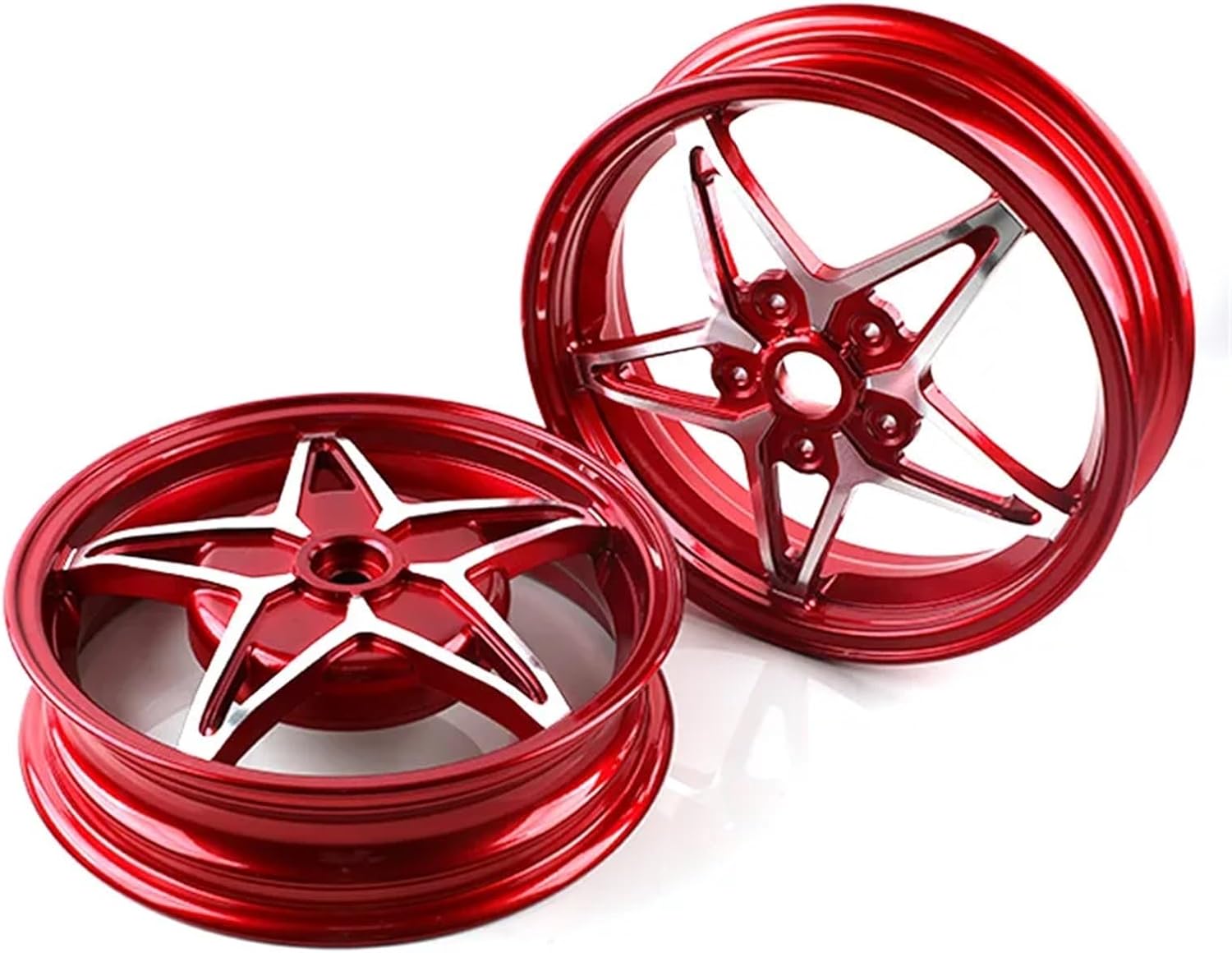 12 Inch Motorcycle Wheel Hub Compatible With Vespa Sprint Primavera 150CC Sprint150 Aluminum Front Rear Wheels Rim Scooter(6 Wire White Only Left)