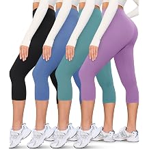 VALANDY Creamlush 4 Pack Leggings for Women-High Waisted Ultra Soft Stretchy Yoga Lounge Pants