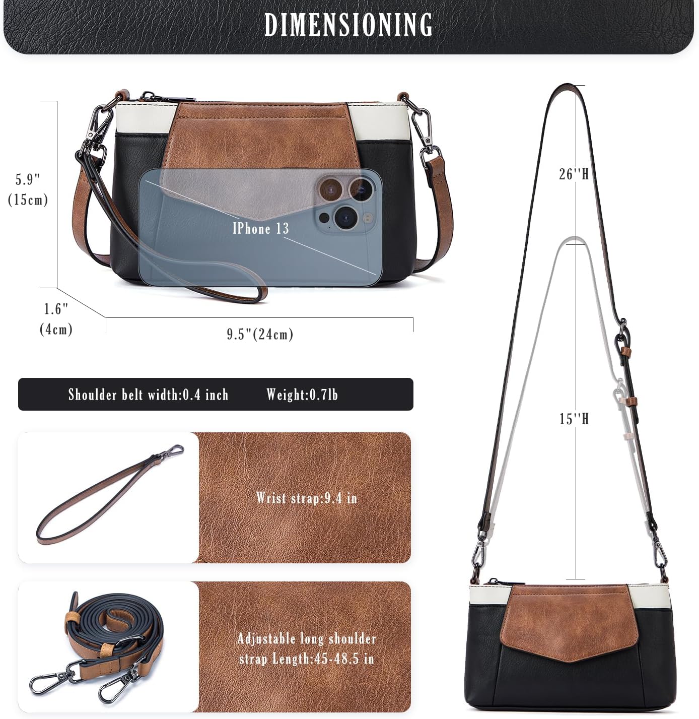 Small Crossbody Bags for Women, Cell Phone Bag Mini Over Wristlets Handbag Wallet Purse with Card Slots - Image 5