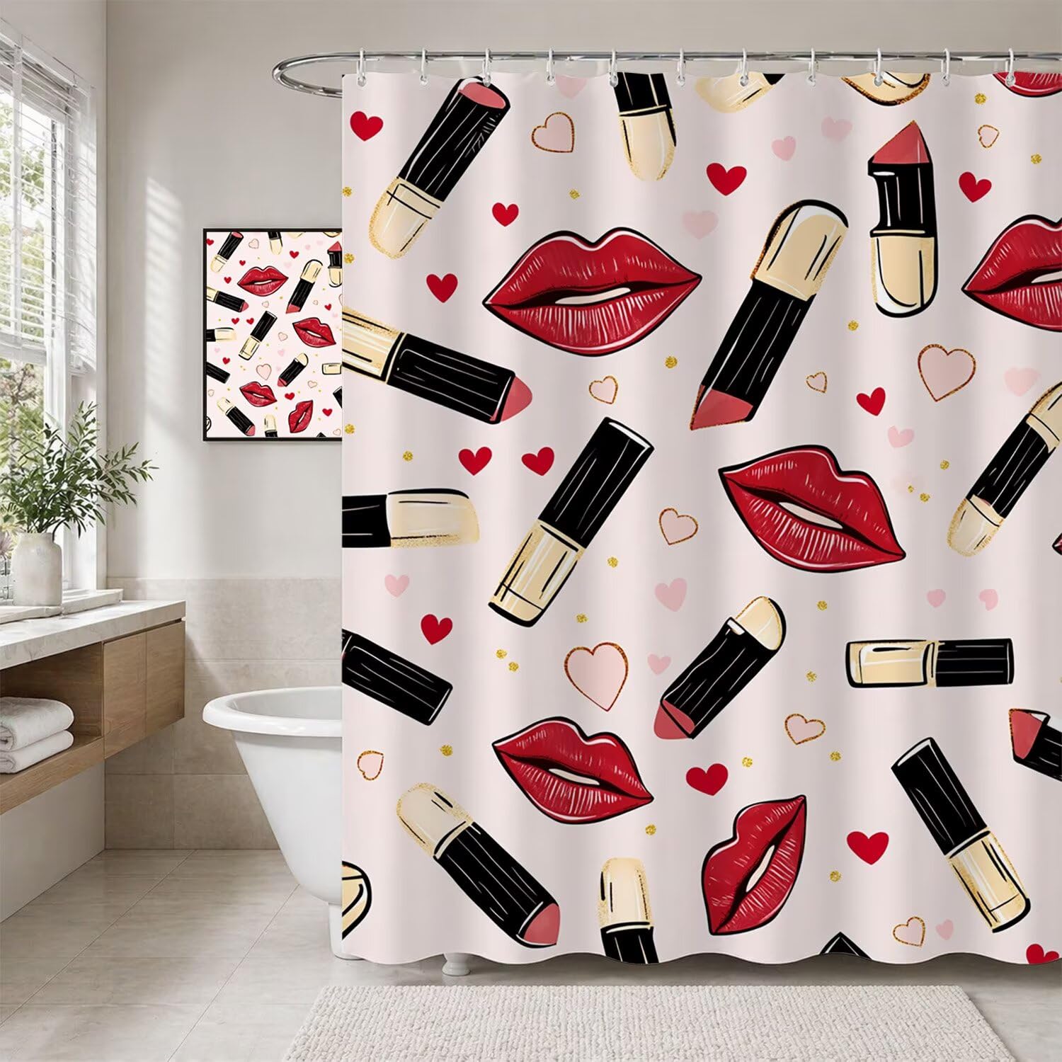 Rideau de douche tissu imperméable lilas pour une salle de bain zen et sans éclaboussures