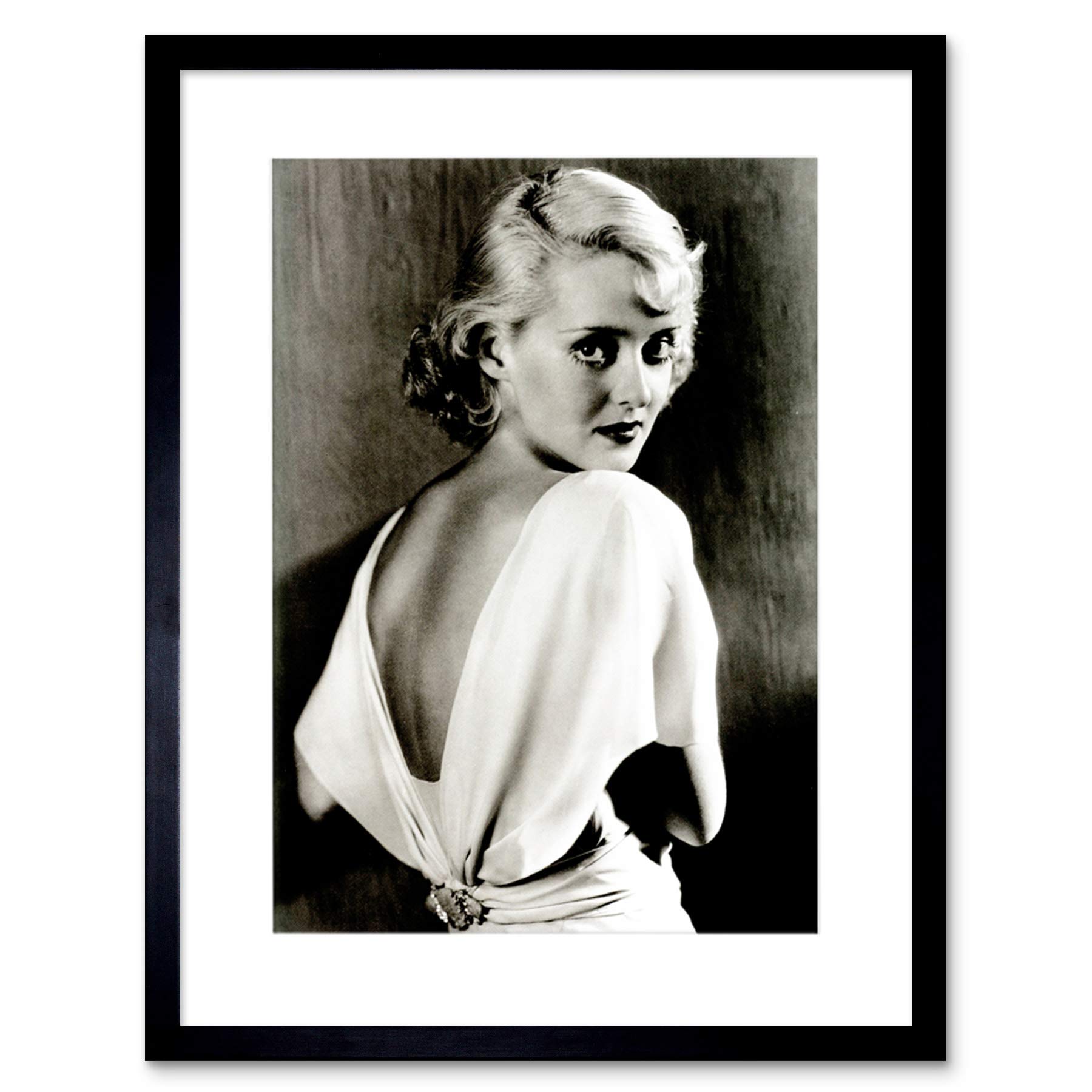Wee Blue Coo Vintage Portrait Bette Davis Hollywood Actress Framed Wall Art Print