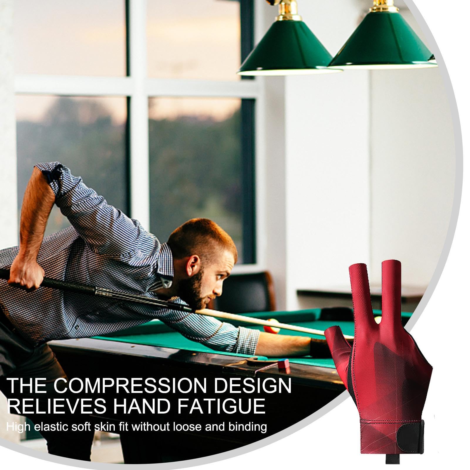 Guantes De Billar Para Mano Derecha,Guantes De Billar De 3 Dedos,Guantes De Billar Para Taco,Guantes De Billar Antideslizantes Y Transpirables,Guantes De Billar Universales,Billar Para Hombres,Mujeres