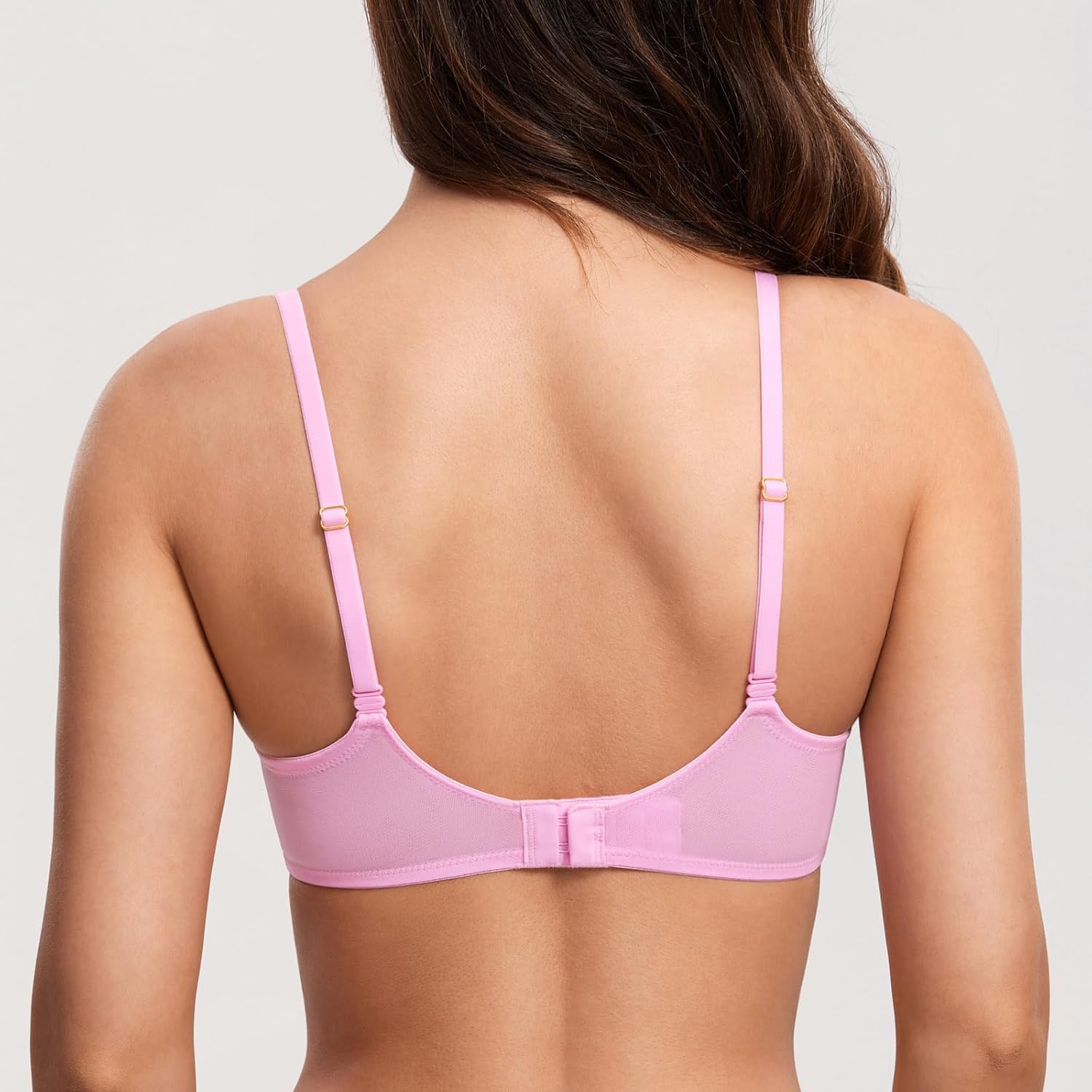 DOBREVA Women's Unlined Balconette Bra Sexy Lace Sheer Underwire Large Breasts Demi Cup - Image 4