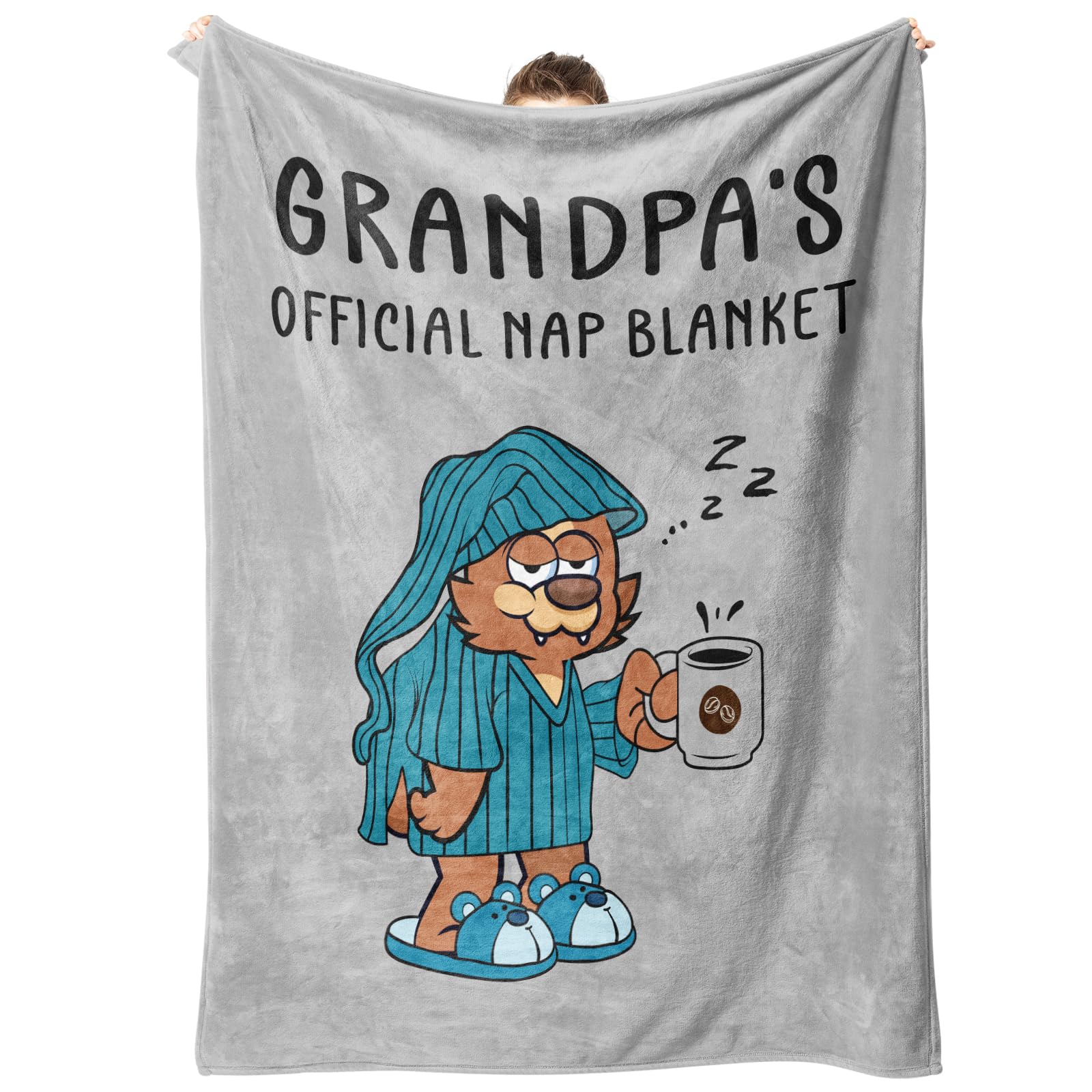 SteadStyle Grandpa Gifts from Grandkids, Grandfather Birthday Gift Blanket, Grandpa Gifts for Christmas, Thanksgiving, Fathers Day, Fluffy Blanket for
