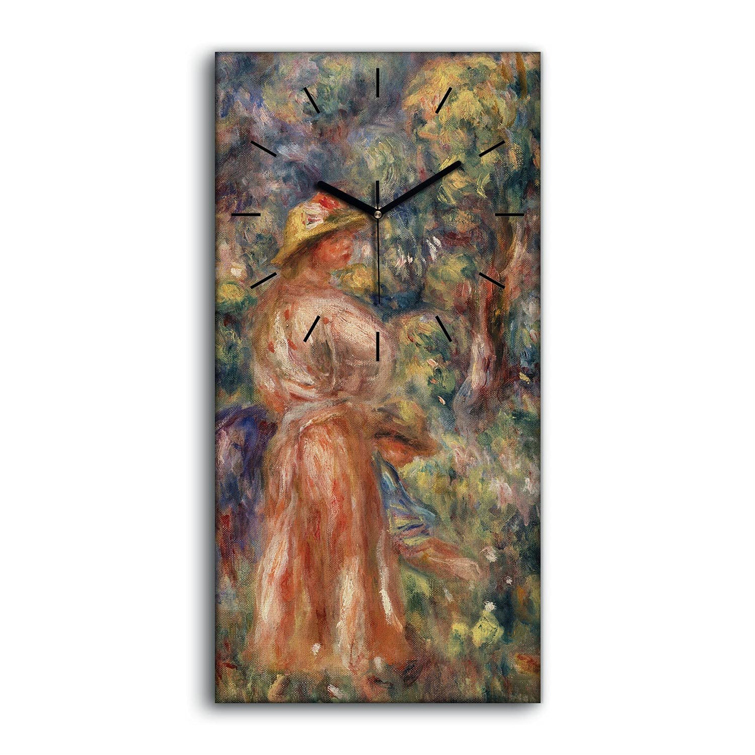 Horloge sur Toile Salon et Chambre Motif Village 30x60cm
