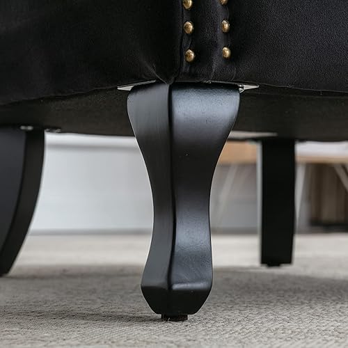 Miniatura 129 de Sillas de lectura Accent Midcentury - Sofá esquinero moderno y cómodo con respaldo copetudo para sala de estar, dormitorio, sala de recepción,