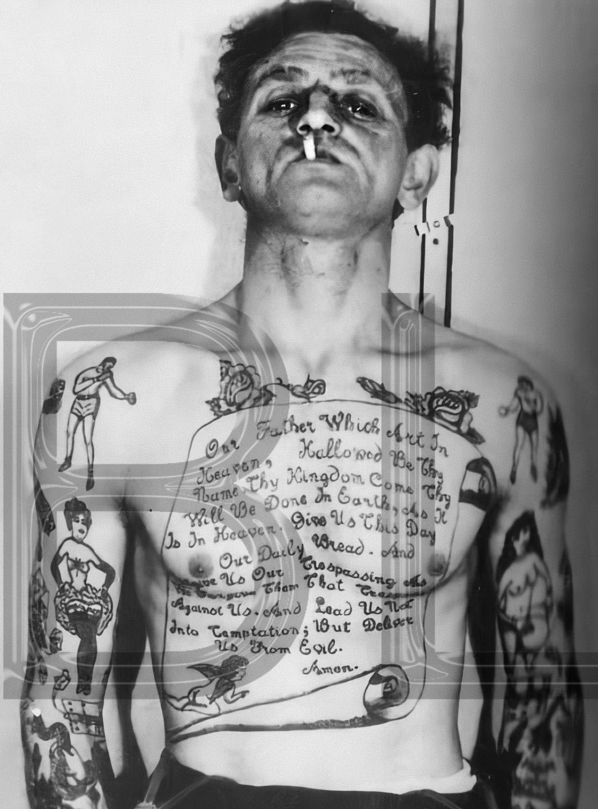 洋書 VINTAGE TATTOOS RARE Milton Zeis Traditional Vintage Tattoo Flash Sheet USAF