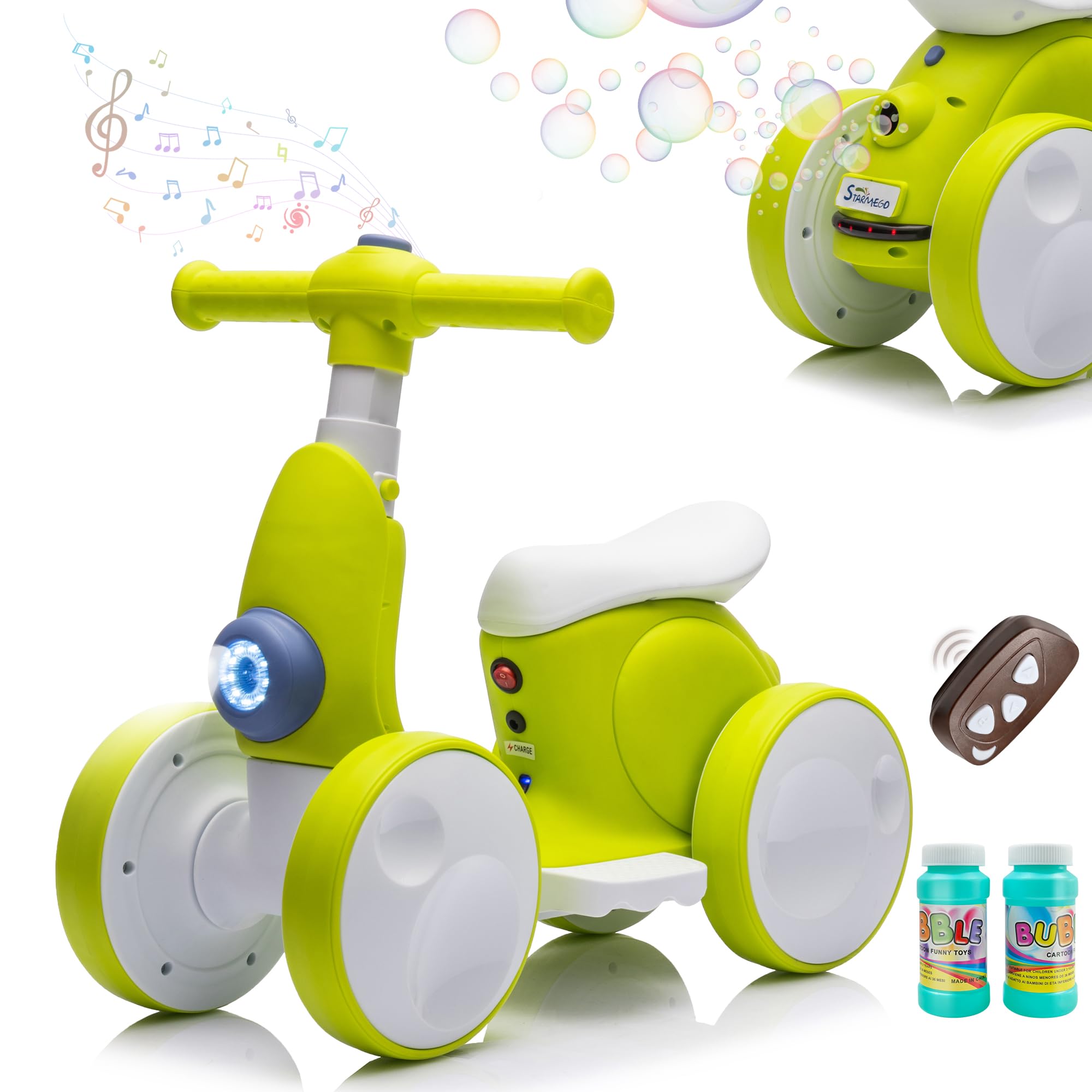 Amazon.com: JoyRydz 6V Electric Baby Balance Bike with Bubble
